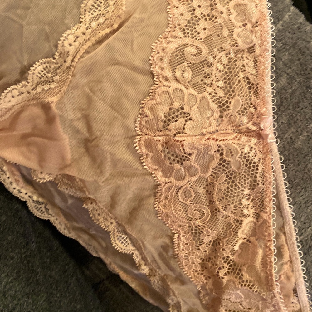 Victoria’s Secret sheer lace panties. Sz Lg